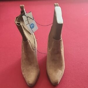 A New Day Tan Suede Ankle Boots